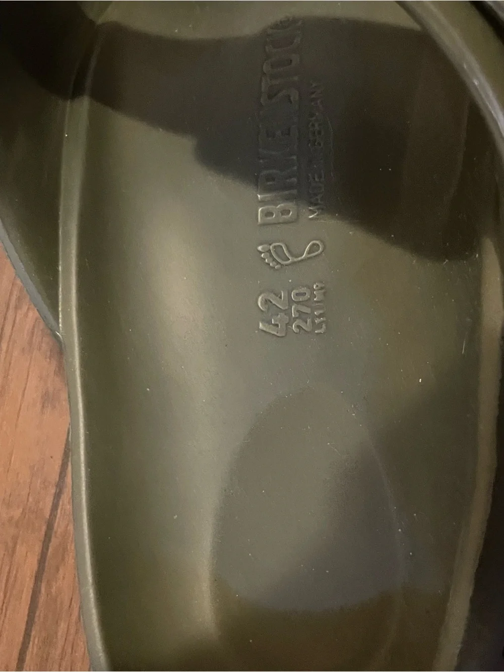 Birkenstock Olive Green EVA Slide Sandal Mens 8 women’s 10